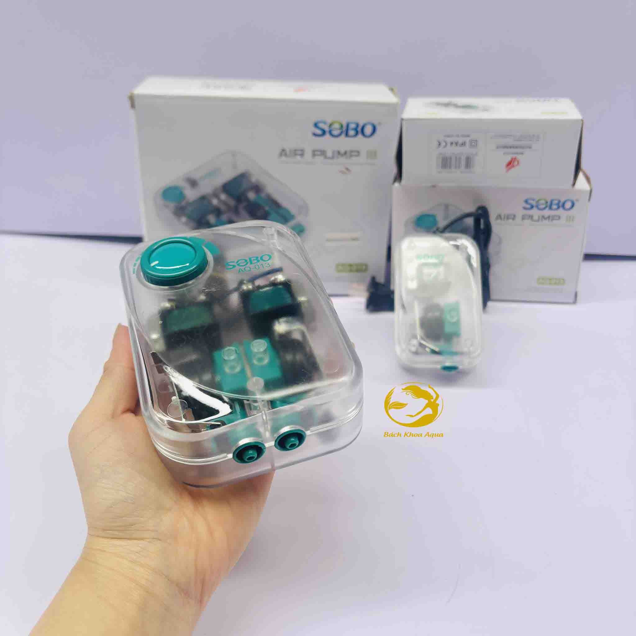 Máy sủi Sobo trong suốt AQ-009 / AQ-013 / AQ-019 cho bể cá